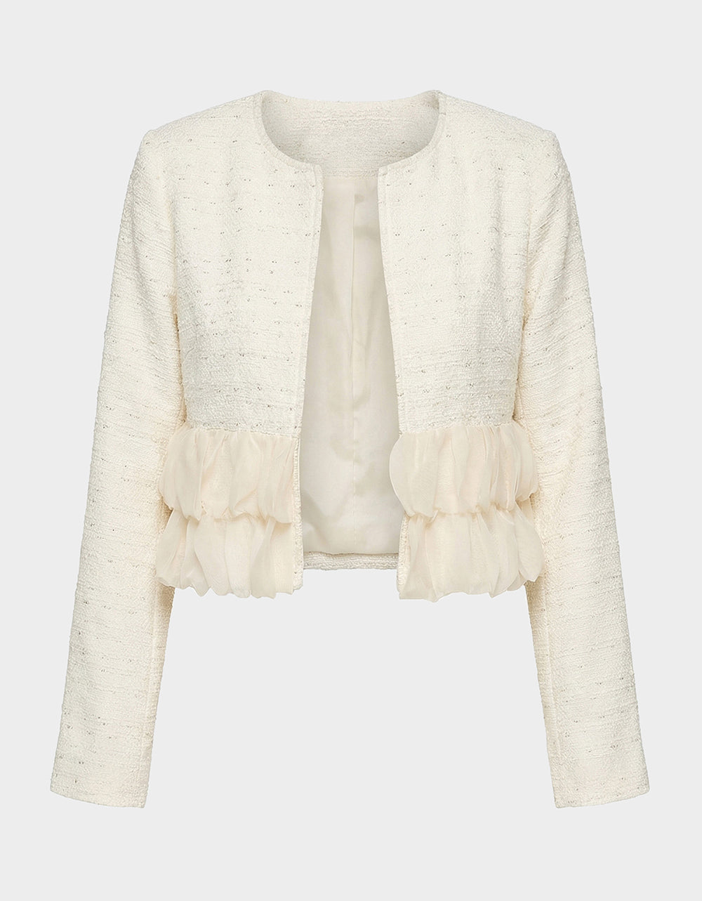 RUFFLE SOCIETY BLAZER CREAM