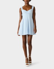 BLUEBEL BOW DRESS LIGHT BLUE