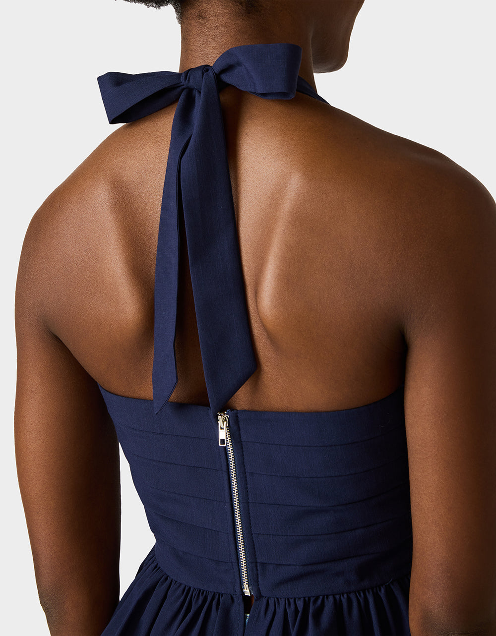 AHOY PEPLUM TOP NAVY