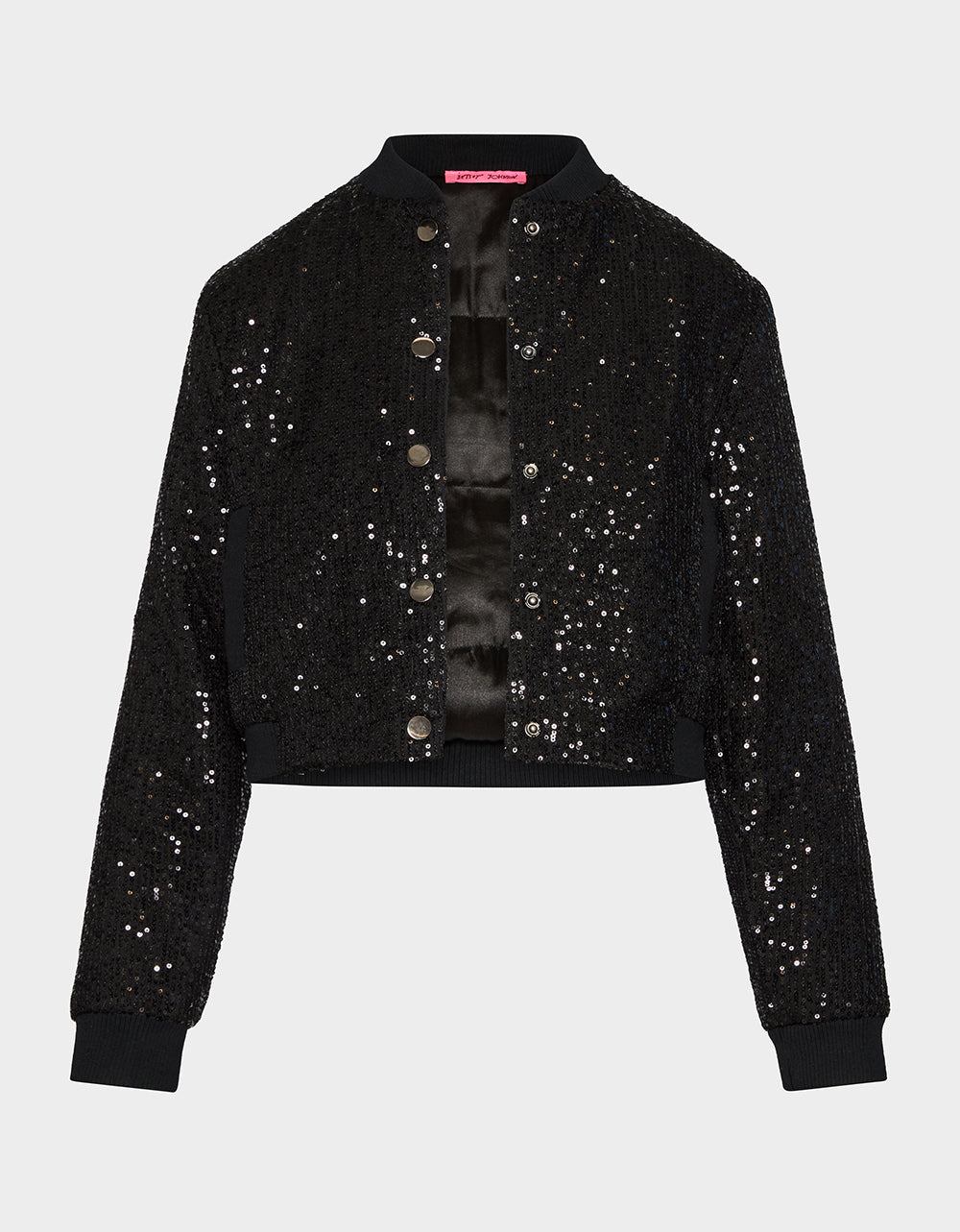 GLITTERATI BOMBER JACKET BLACK SEQUIN