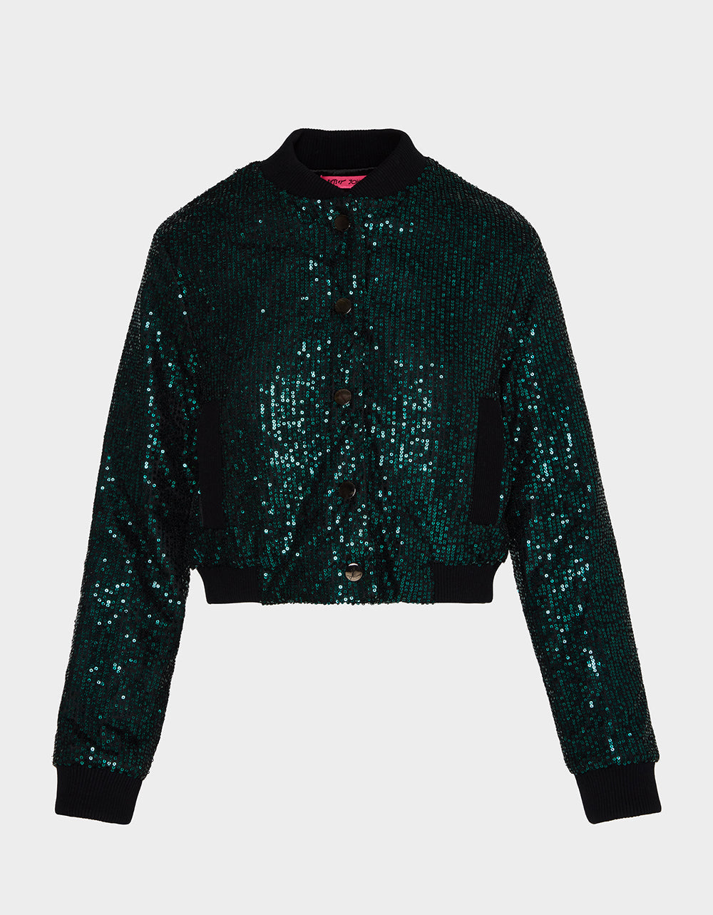 GLITTERATI BOMBER JACKET EMERALD GREEN