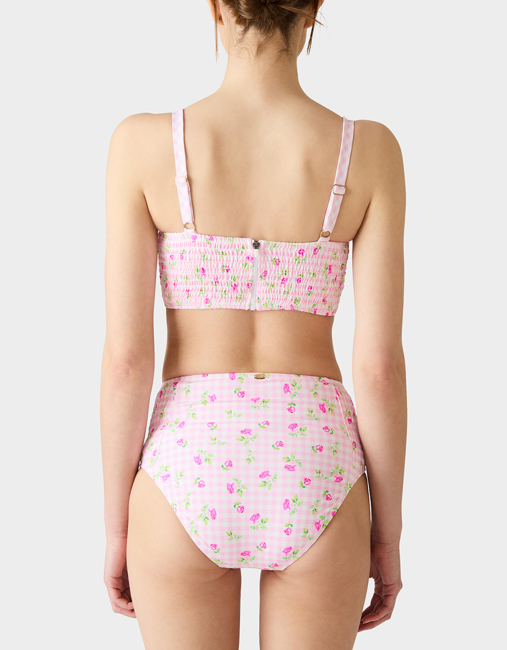 GINGHAM ROSE BIKINI SET PINK