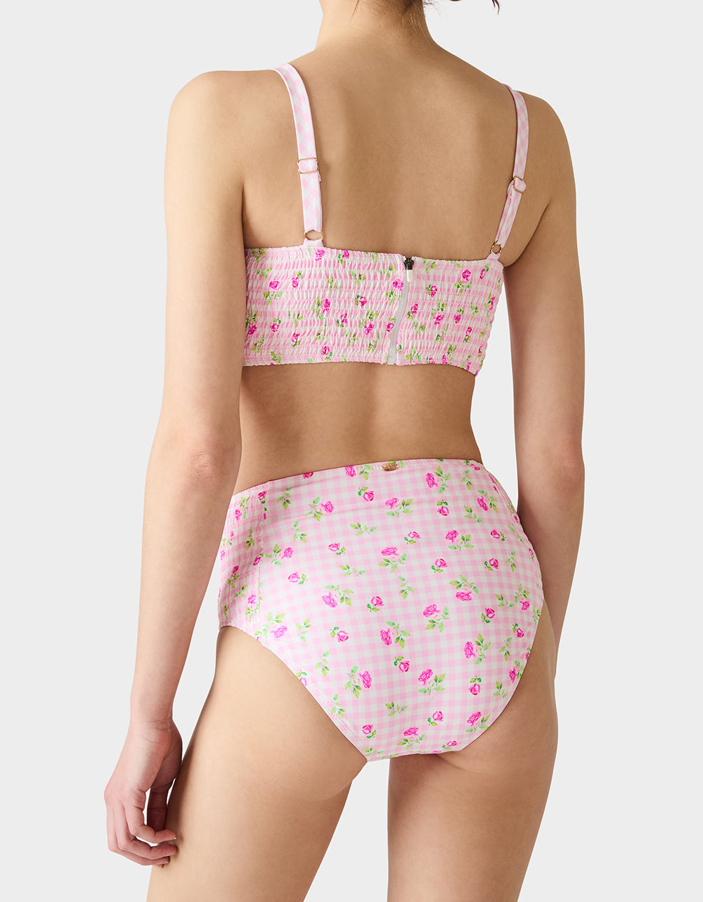 GINGHAM ROSE BIKINI SET PINK