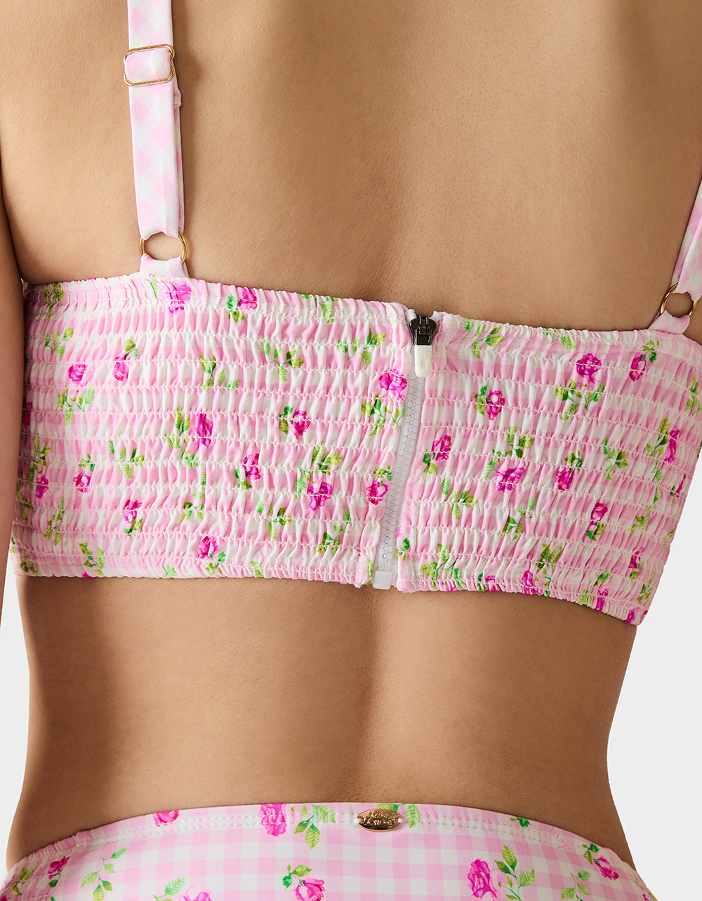 GINGHAM ROSE BIKINI SET PINK