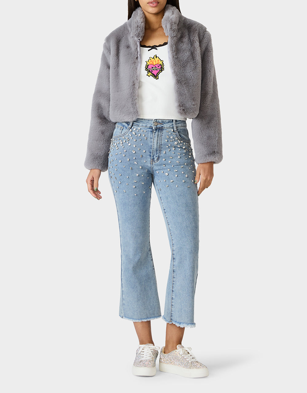 MISTY LUXE FAUX FUR GREY