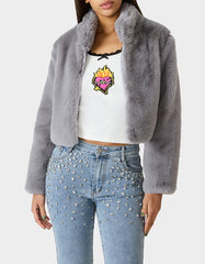 MISTY LUXE FAUX FUR GREY