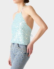 MERMAID MIRAGE TOP LIGHT BLUE