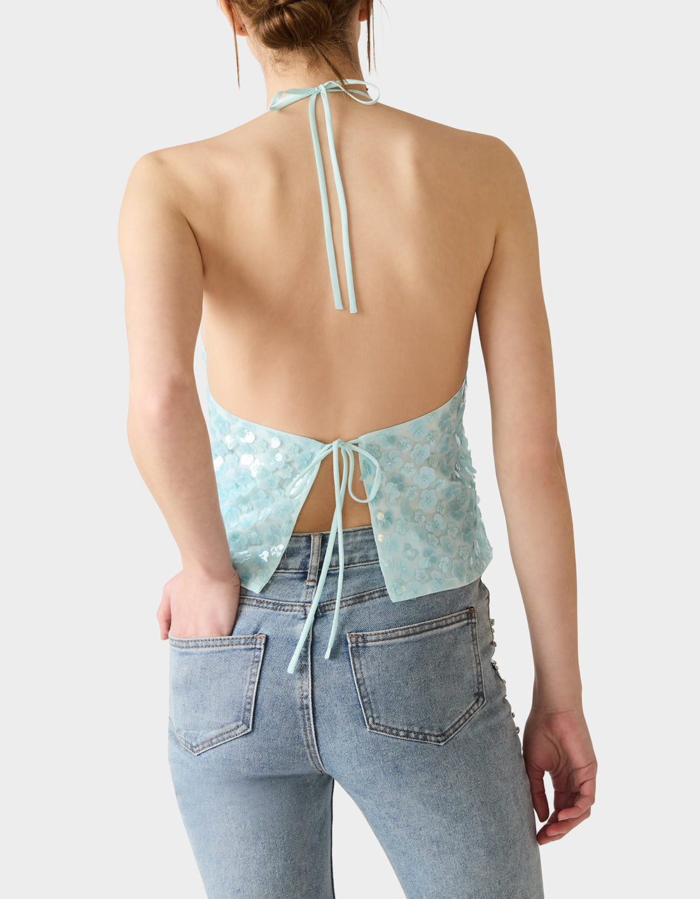 MERMAID MIRAGE TOP LIGHT BLUE