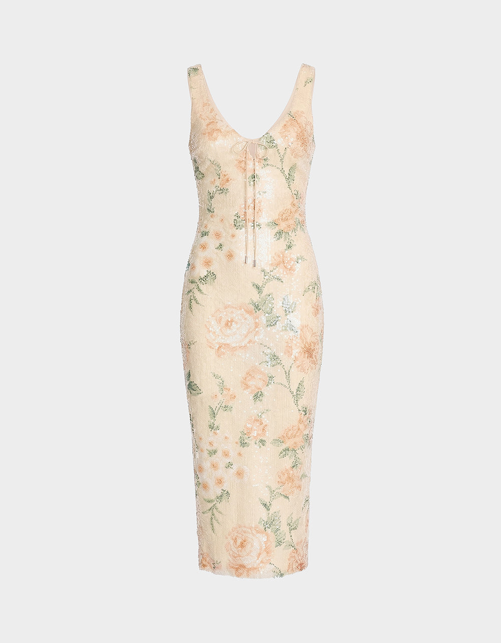 APRICOT HAZE DRESS BLURRY FLORAL