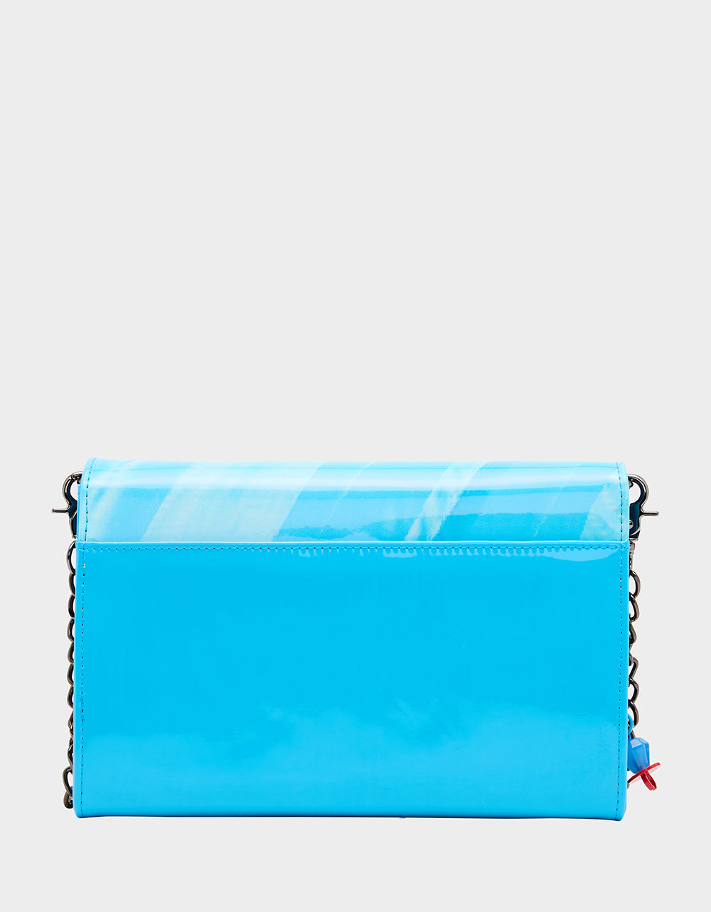 RING POP® PATENT WALLET ON CHAIN BLUE