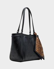 SKULLICIOUS TOTE WITH SCARF BLACK