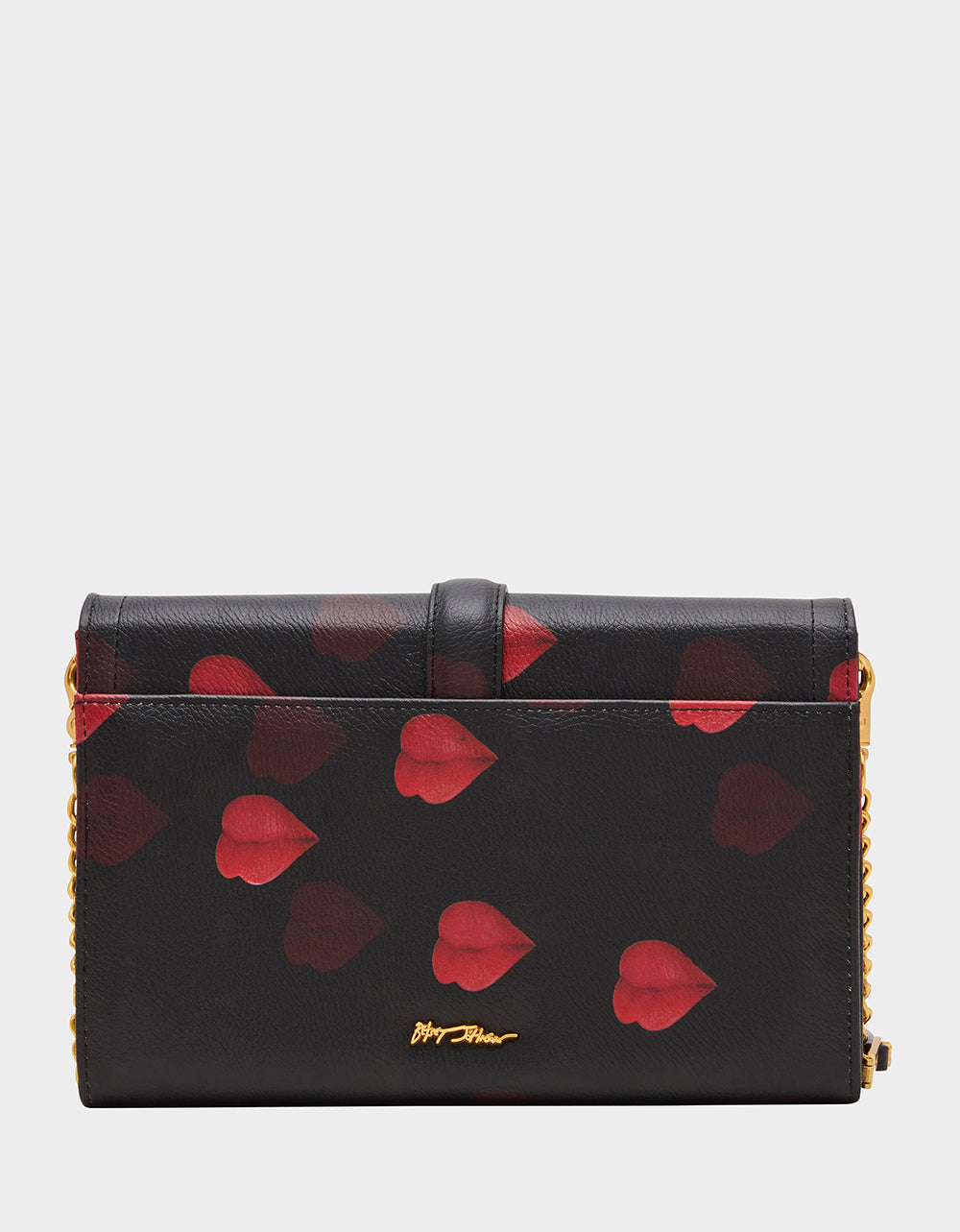 KISSES WALLET ON CHAIN BLACK/MULTI