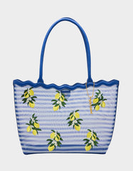 MESHIN AROUND TOTE BLUE/STRIPE