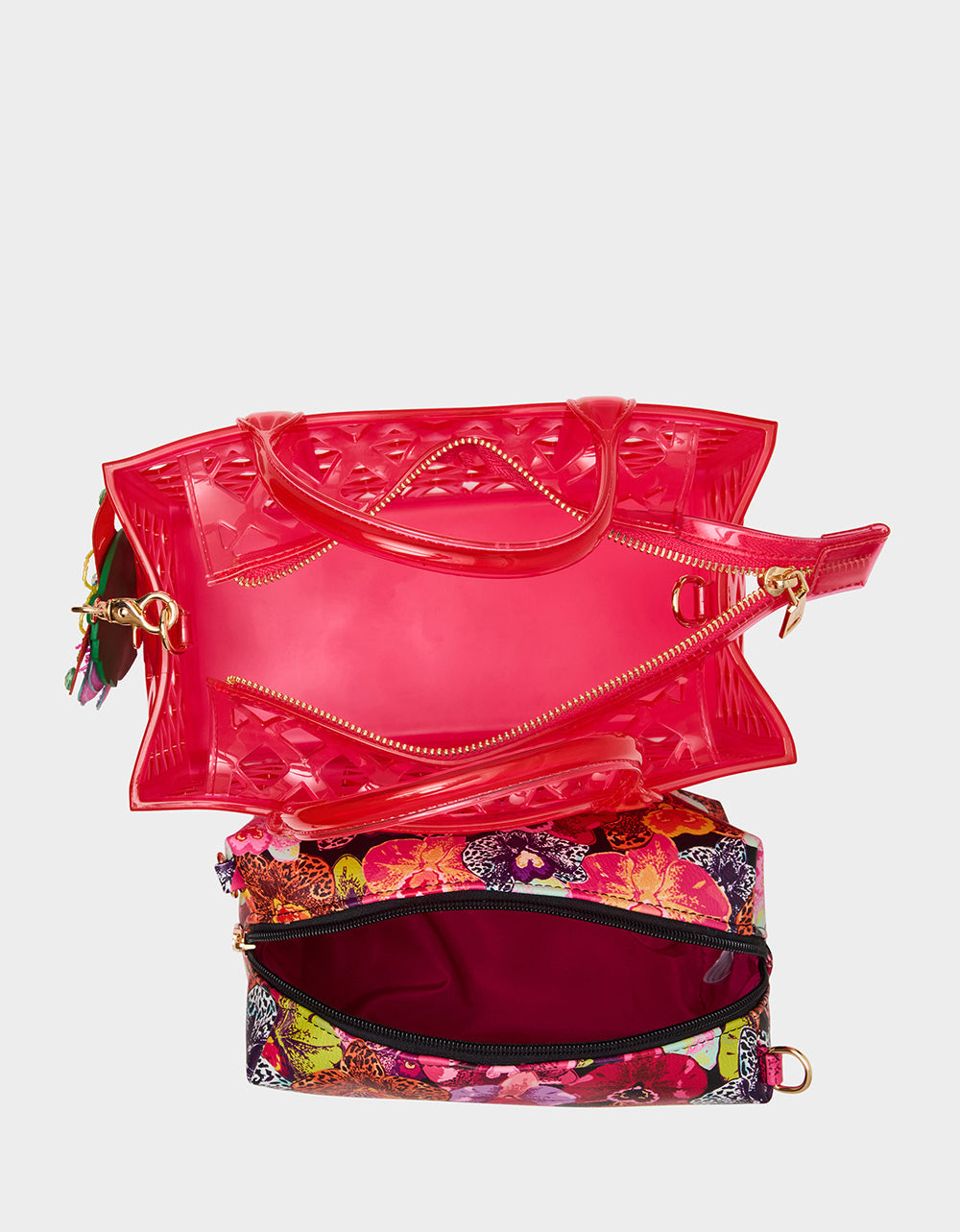 JAMMIN CLEAR SATCHEL PINK