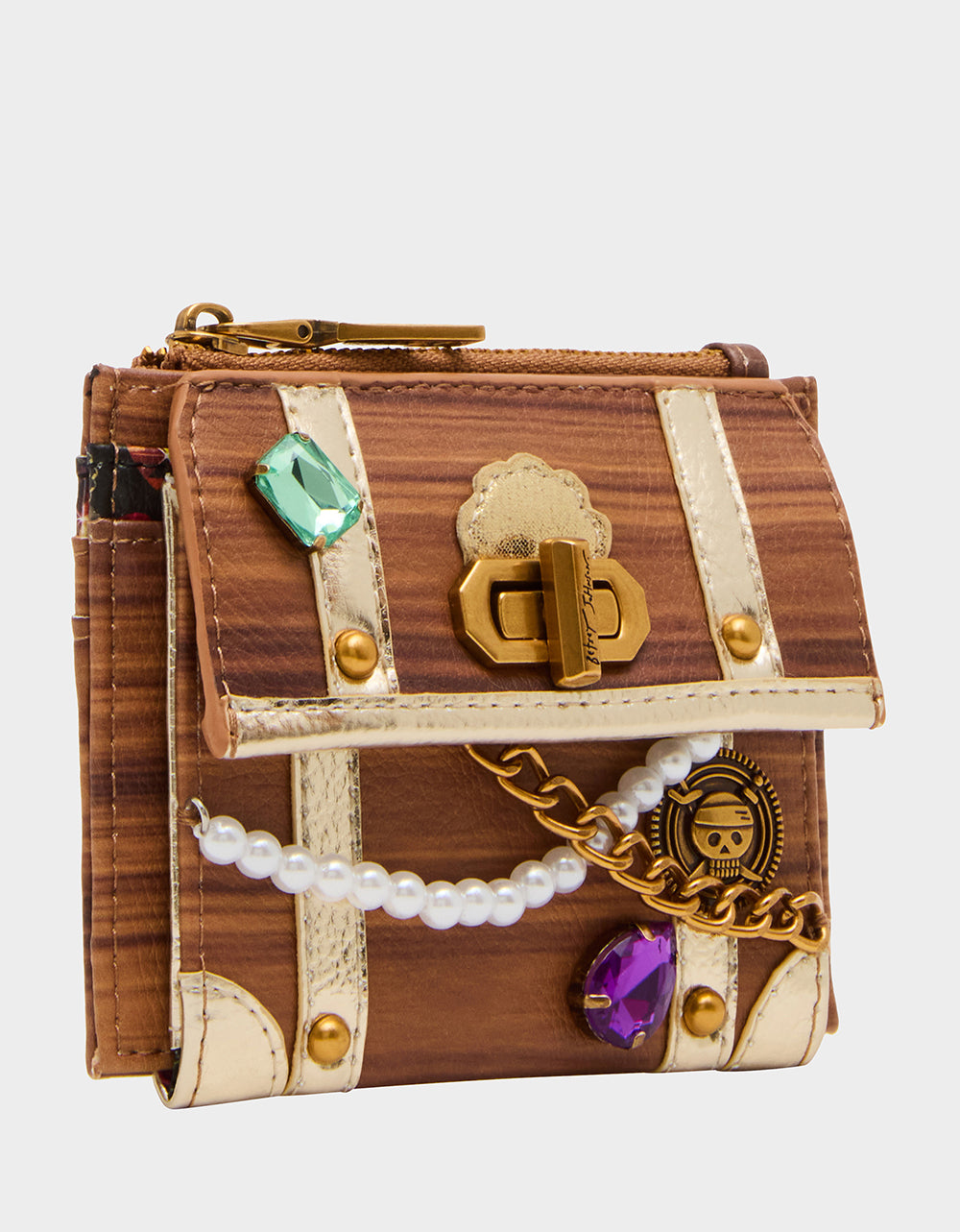 X MARKS THE SPOT WALLET BROWN