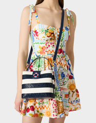 AHOY, GORGEOUS RHINESTONE STRIPE NAVY MULTI