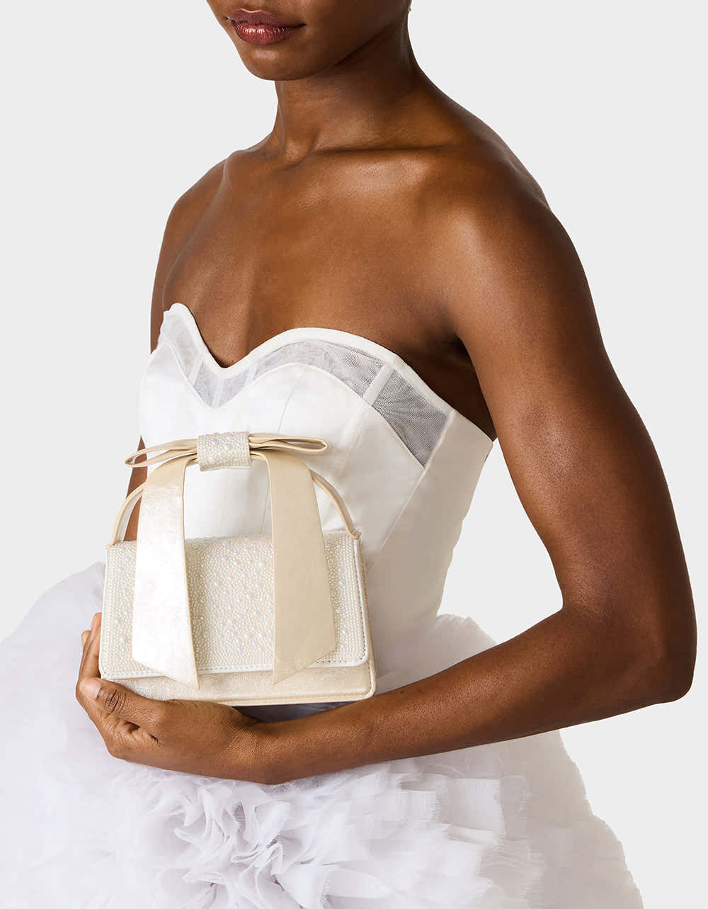 BOW FLAP MINI BAG IVORY