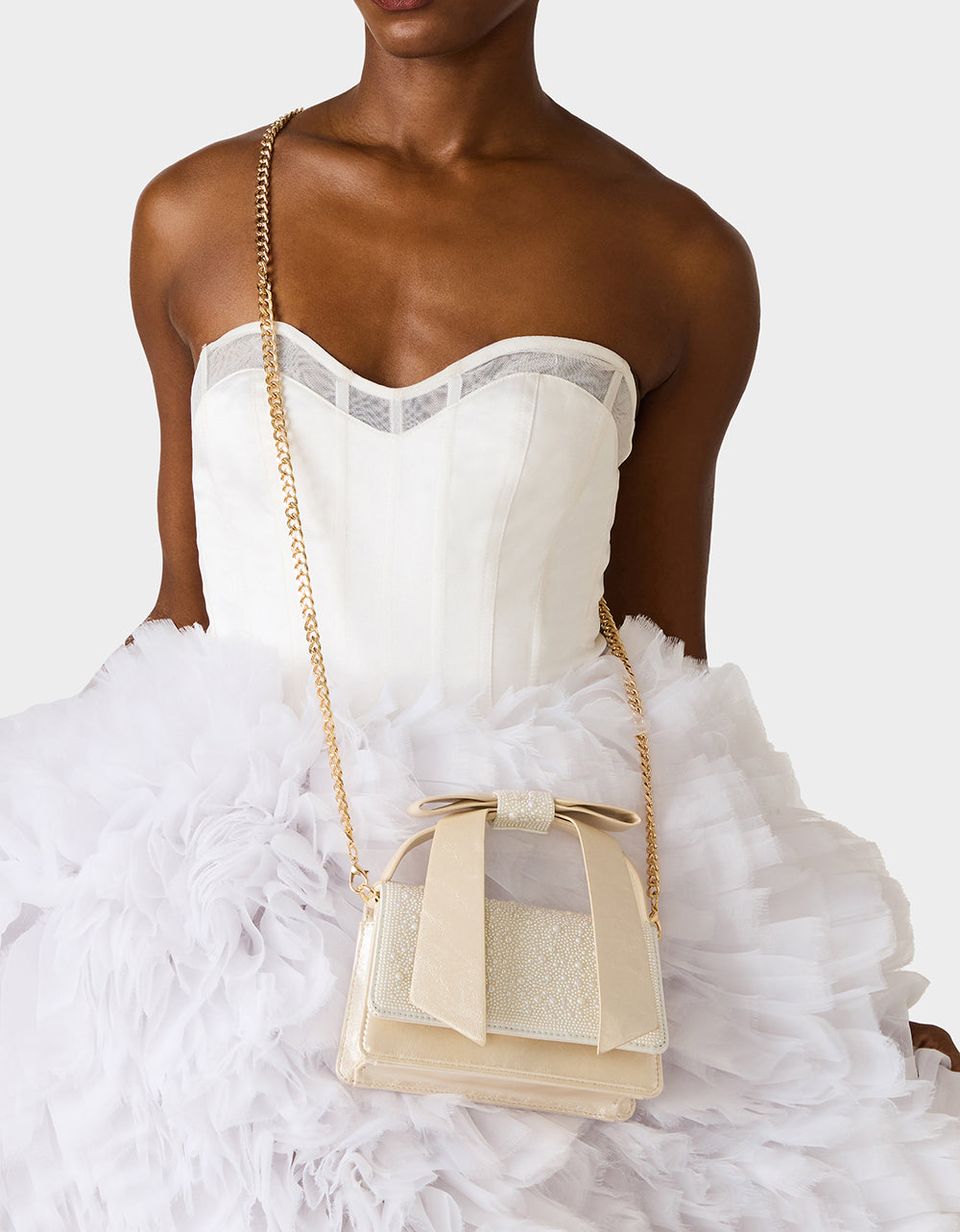 BOW FLAP MINI BAG IVORY