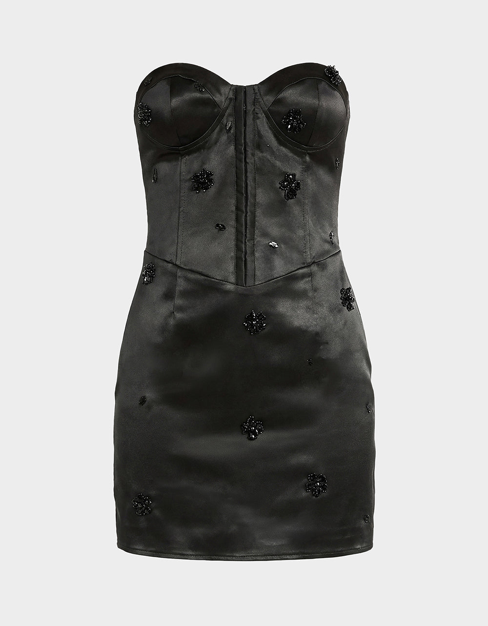 VICTORIA BUSTIER MINI DRESS BLACK