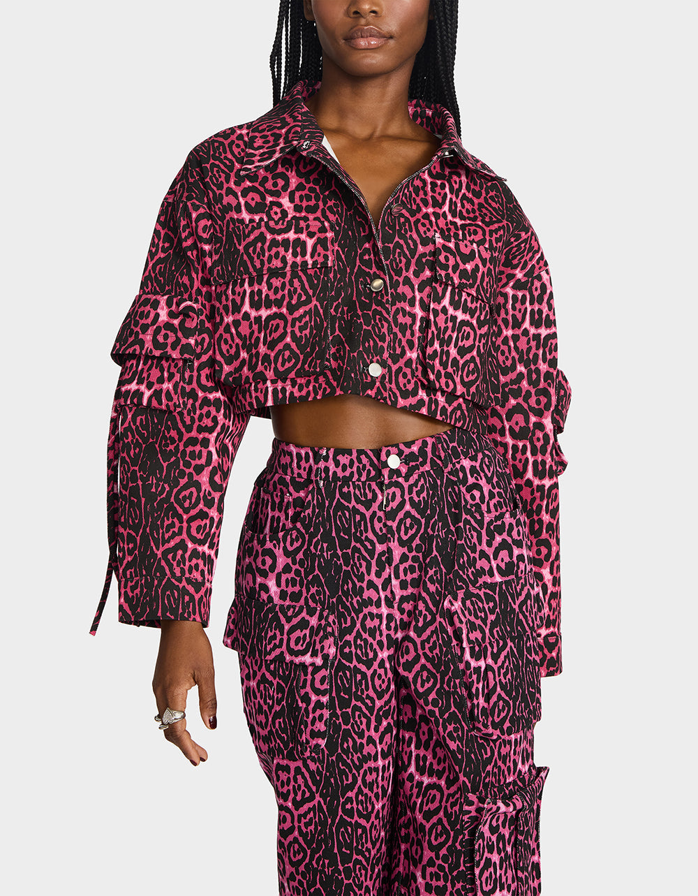 YUKI CROPPED JACKET PINK