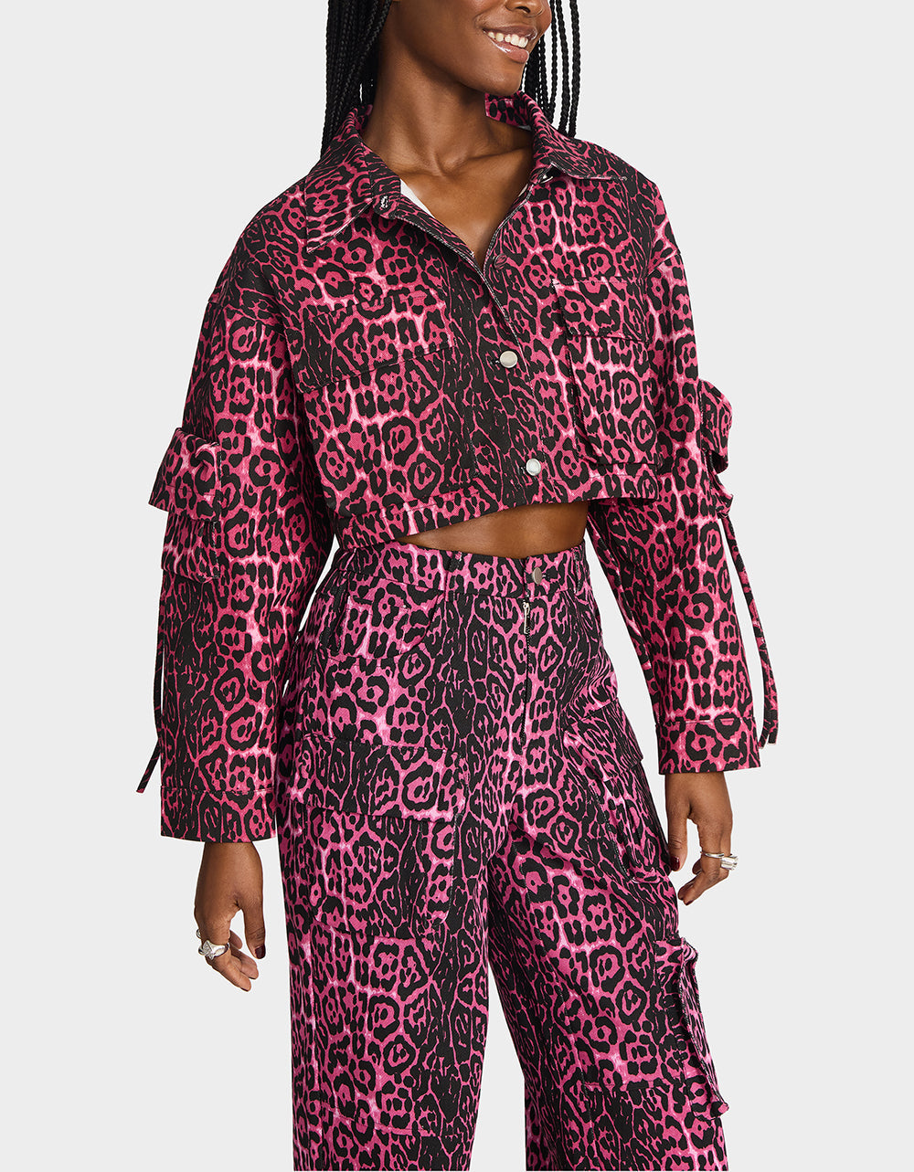 YUKI CROPPED JACKET PINK