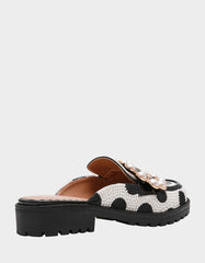 BARTON WHITE/BLACK POLKA DOT