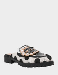 BARTON WHITE/BLACK POLKA DOT