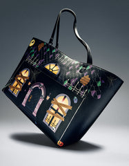 BOO & BREAKFAST TOTE BLACK/MULTI