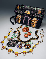 BOO & BREAKFAST WALLET ON CHAIN BLACK/MULTI